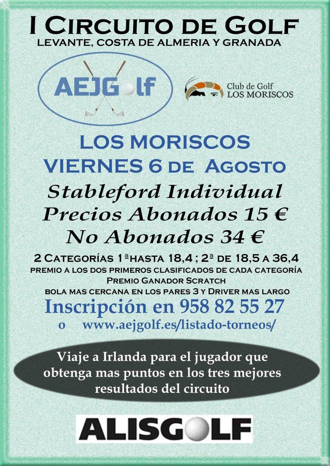 I CIRCUITO DE GOLF LEVANTE, COSTA DE ALMERIA Y GRANADA LOS MORISCOS CLUB DE GOLF