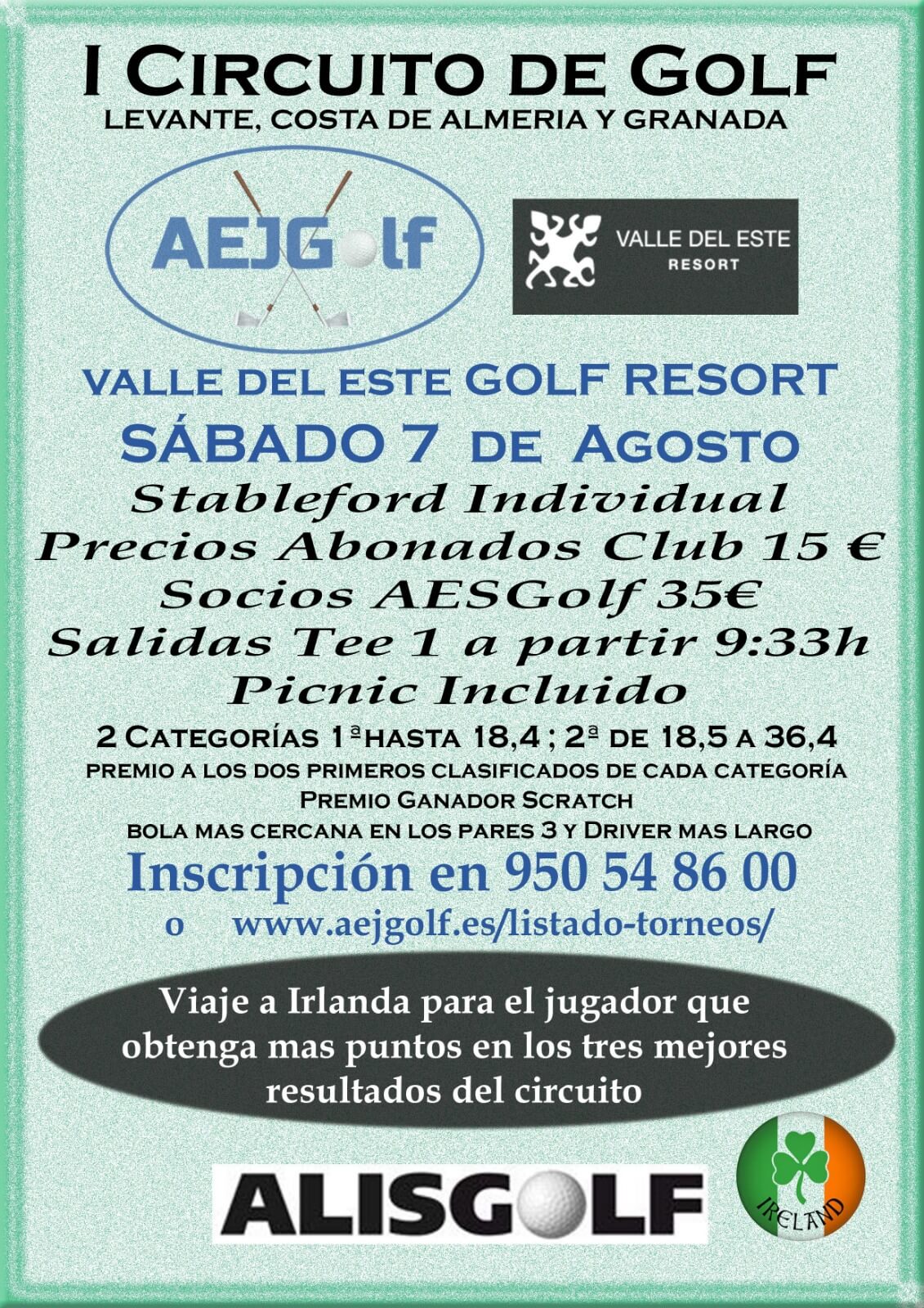 I CIRCUITO DE GOLF LEVANTE, COSTA DE ALMERIA Y GRANADA VALLE DEL ESTE GOLF RESORT