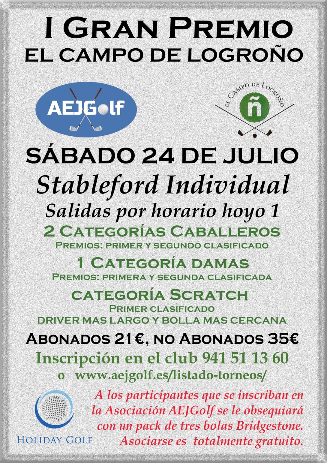 I Gran Premio AEJGolf CAMPO DE GOLF DE LOGROÑO