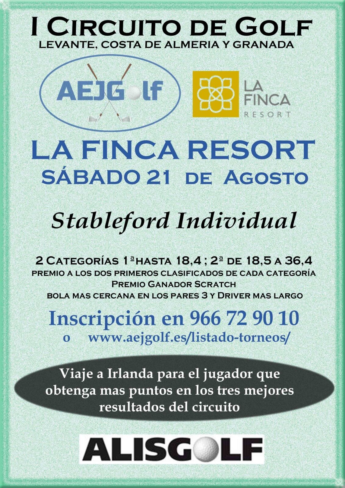 21/08/2021 I CIRCUITO DE GOLF LEVANTE, COSTA DE ALMERIA Y GRANADA LA FINCA